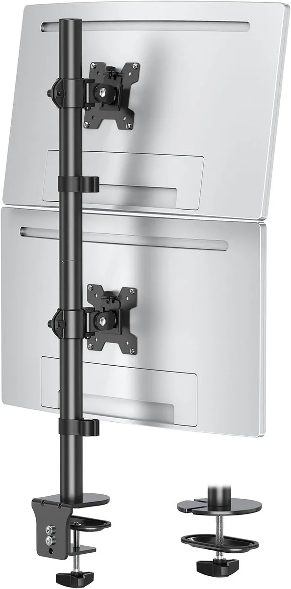 PISKEKAT PISKEKAT MU3004 Vertical Dual Monitor Stand 32 inch 17.6 lbs VESA 75x75 100x100 — product photo
