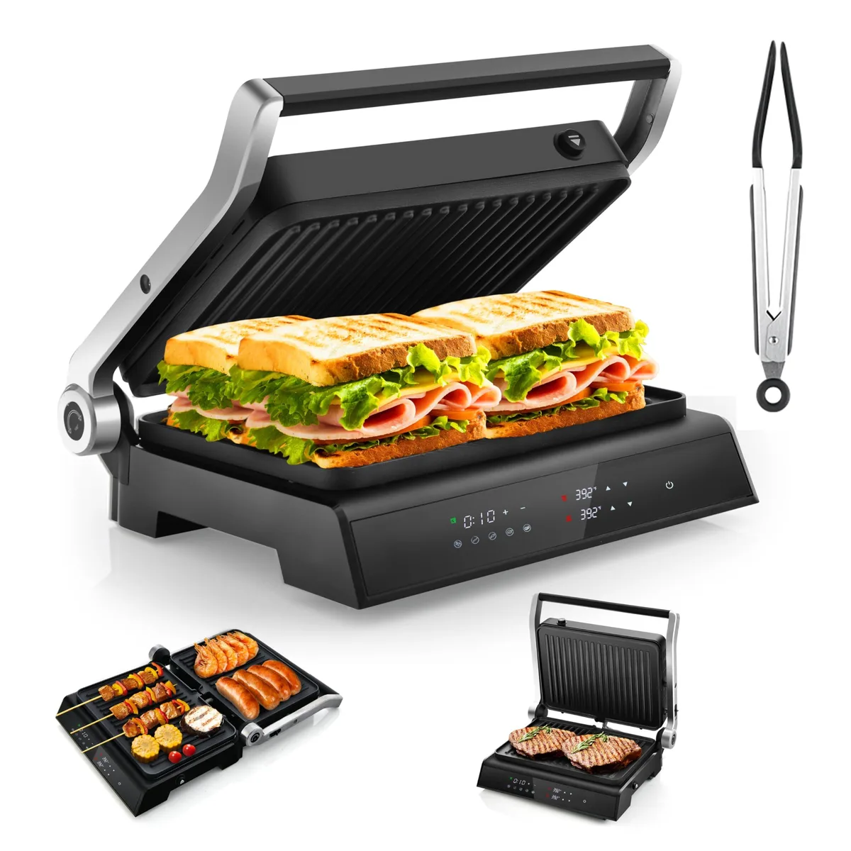 NShi NShi AR-ES10271US-DK 3-in-1 panini grill 1200W — product photo