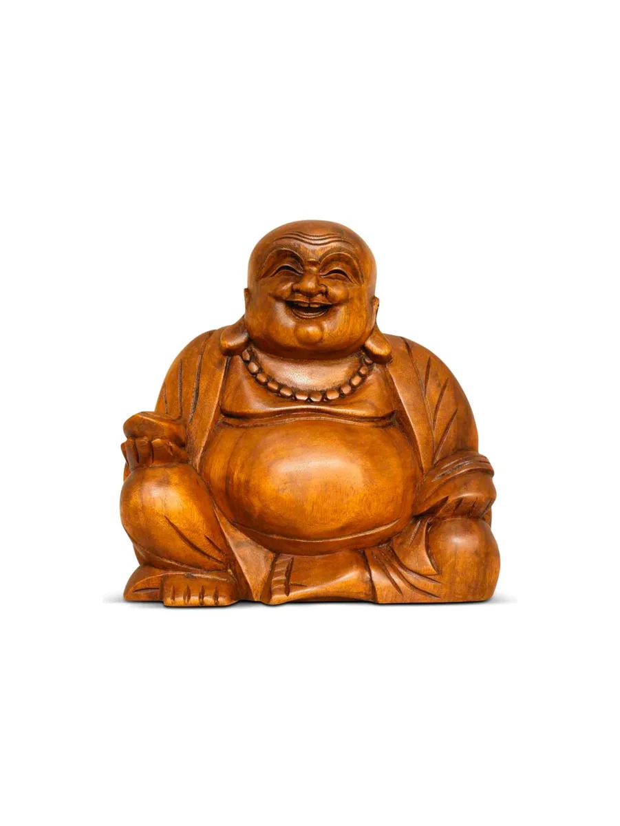 G6 Collection G6 Collection Hand-Carved Laughing Buddha 11x12 — product photo