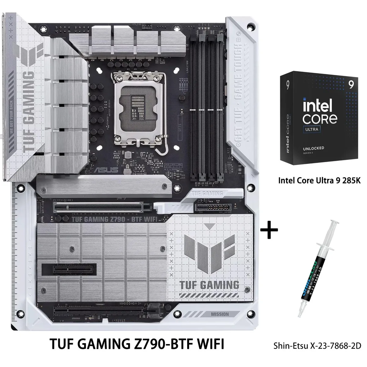 ASUS ASUS TUF GAMING Z790-BTF WIFI Motherboard &amp; Intel Ultra 9 285K CPU Combo Intel motherboard — product photo