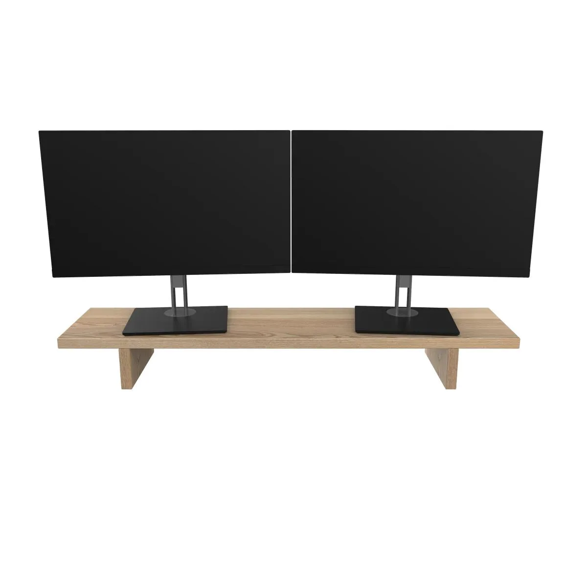 Desky Desky Minimal Monitor Stand White Ash Hardwood 41.3in office equipment — product photo