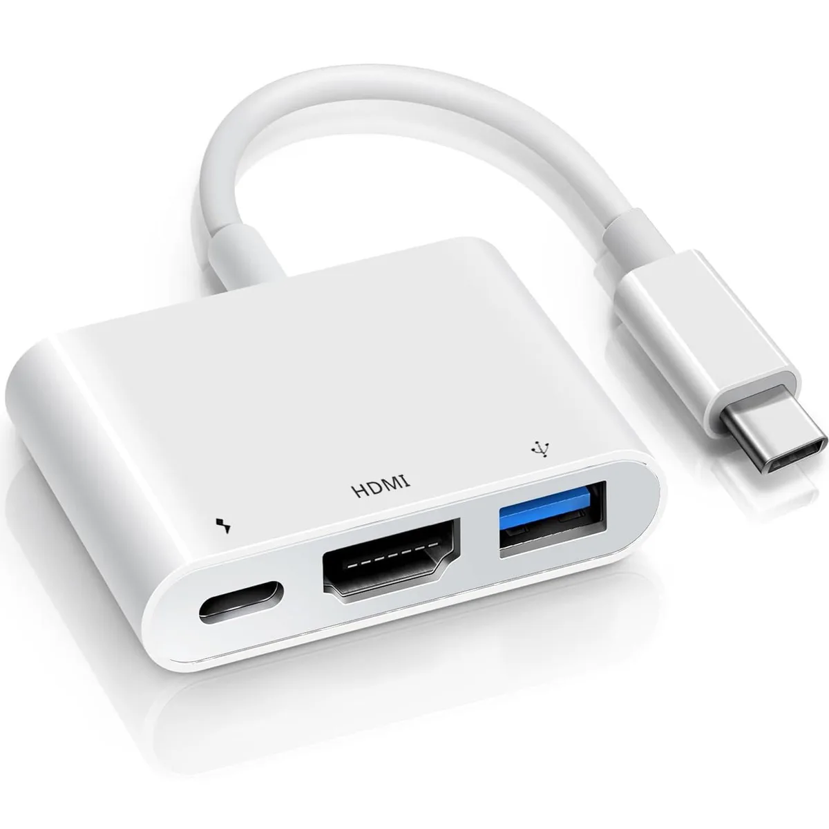 KEHIPI KEHIPI USB C to HDMI Multiport Adapter White 4K 5Gbps 100W PD — product photo