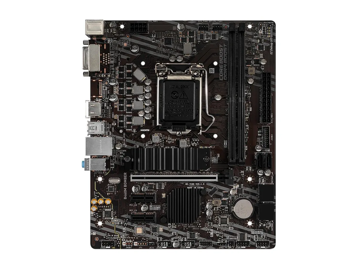 MSI MSI B460M Bomber LGA 1200 Micro ATX Intel Motherboard — product photo