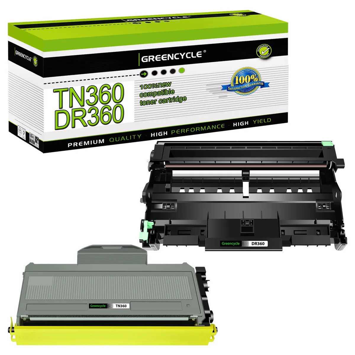 GREENCYCLE GREENCYCLE TN360 DR360 Toner Cartridge and Drum Unit — product photo