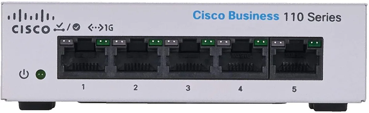 Cisco Systems, Inc. Cisco Systems, Inc. CBS1105TDNA 5-port network switch — product photo