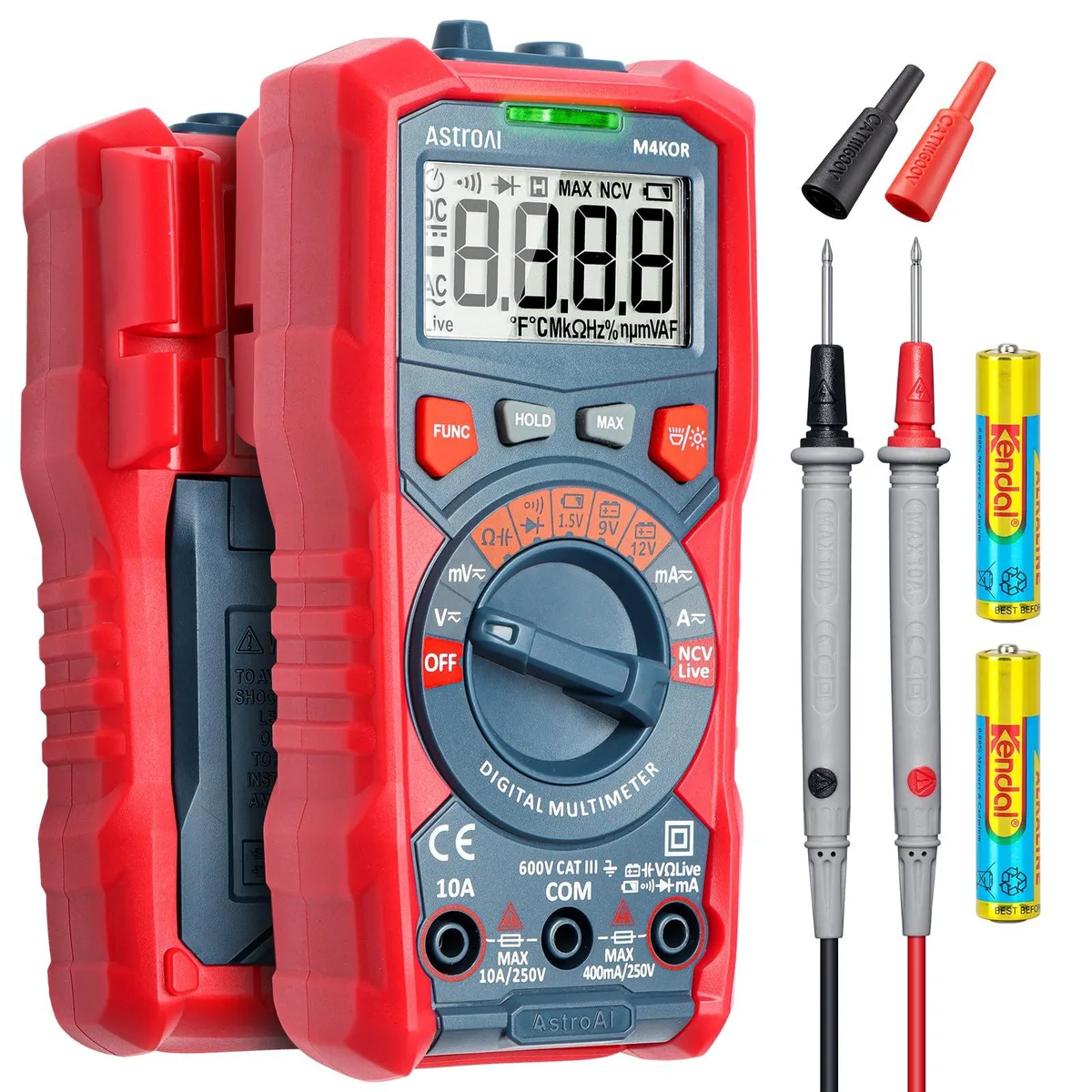  AstroAI ASIM4K0R TRMS 4000 Counts Multimeter electrical system tool — product photo