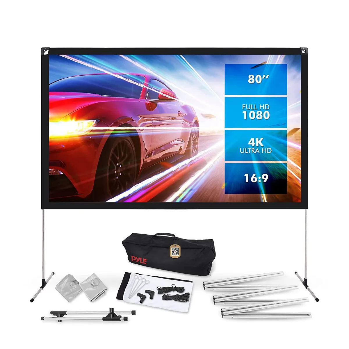 Pyle Pyle 80" 16:9 Projector Screen with Stand — product photo