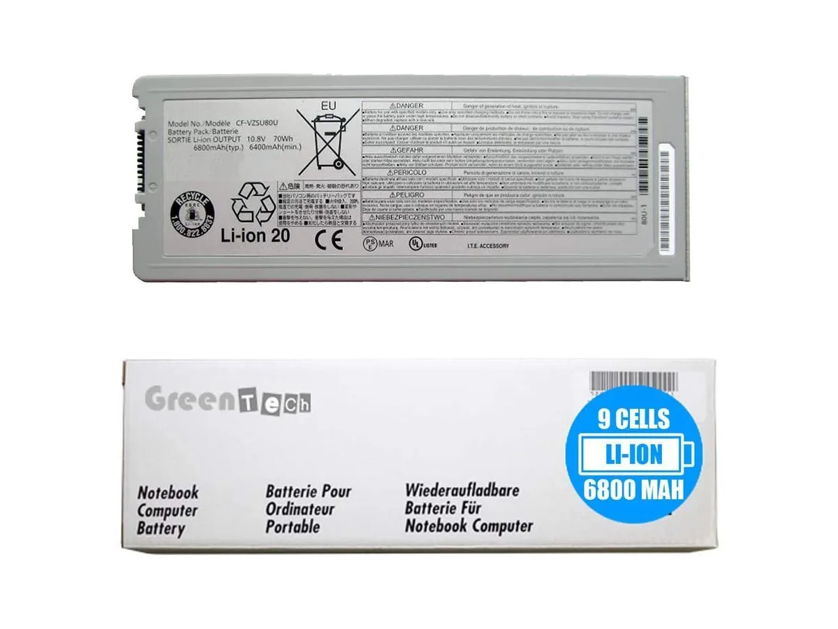 NShi NShi CF-VZSU80U 10.8V 6800mAh 9 Cell laptop battery — product photo