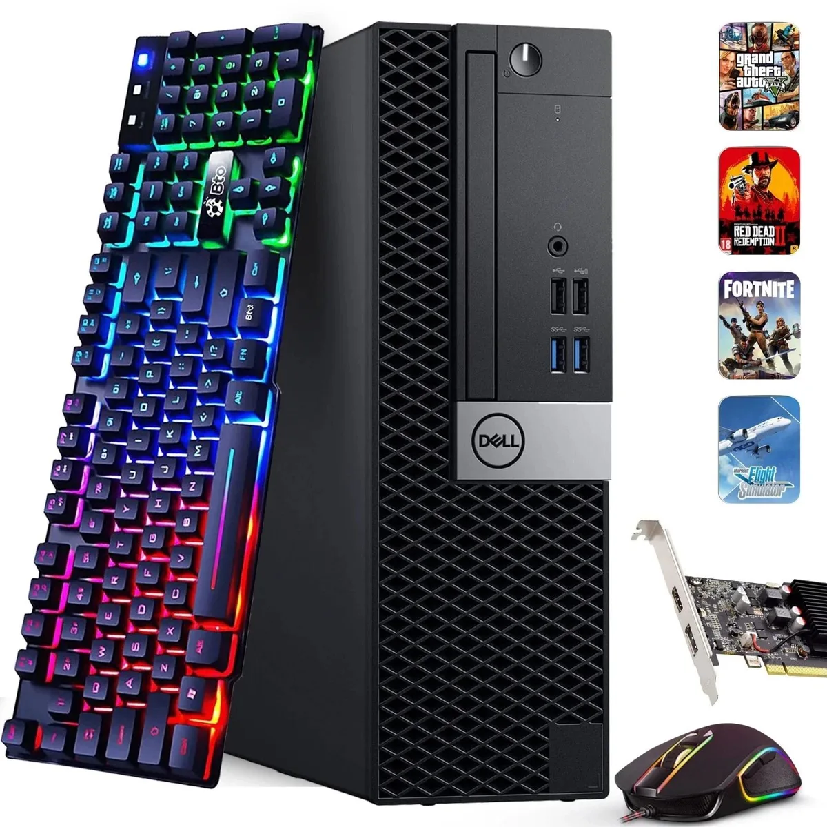 DELL DELL 3070 SFF Desktop PC i5-8500 16GB DDR4 256GB SSD 1TB HDD GT 1030 — product photo