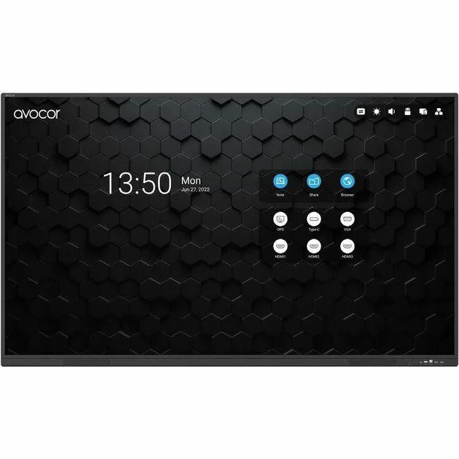 Avocor Avocor AVS-8610E Collaboration Display 8 GB ARM Cortex A55 3840 x 2160 350 Nit 5000:1 — product photo