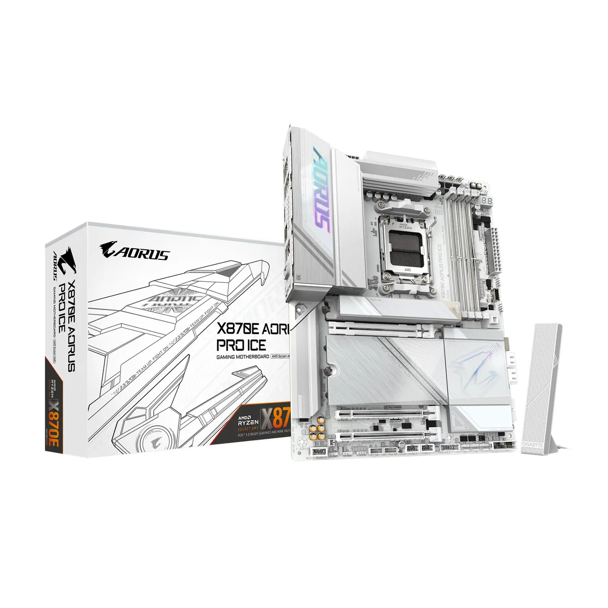 GIGABYTE GIGABYTE X870E AORUS PRO ICE AMD motherboard — product photo