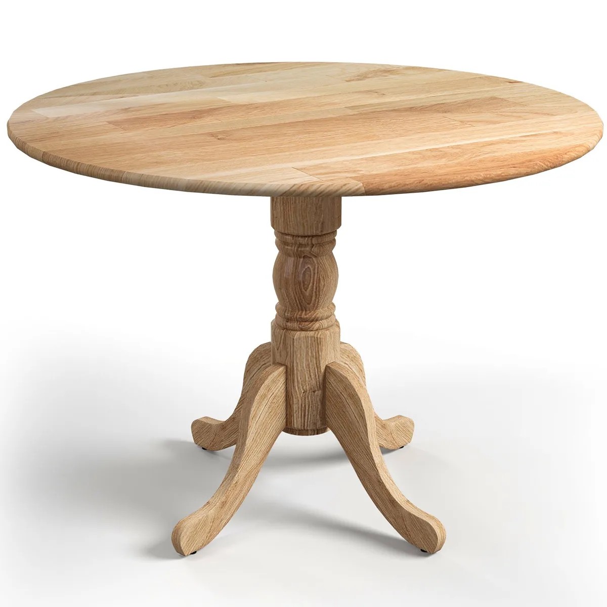 SlickBlue SlickBlue Round Dining Table 39.37in Natural Rubber Wood — product photo