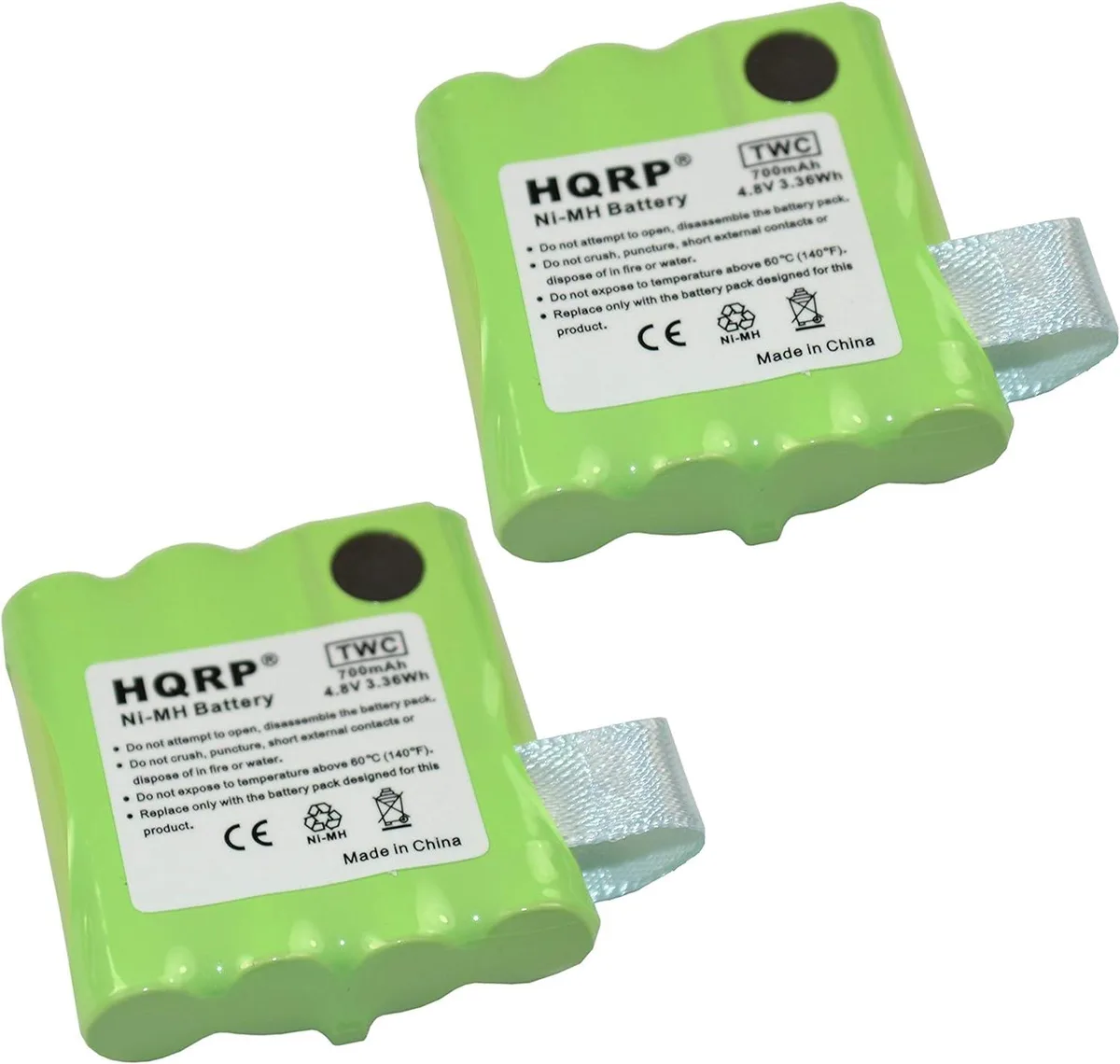 usbroway usbroway Two-Pack Ni-MH 4.8 V 700 mAh Batteries for Midland BATT6R — product photo