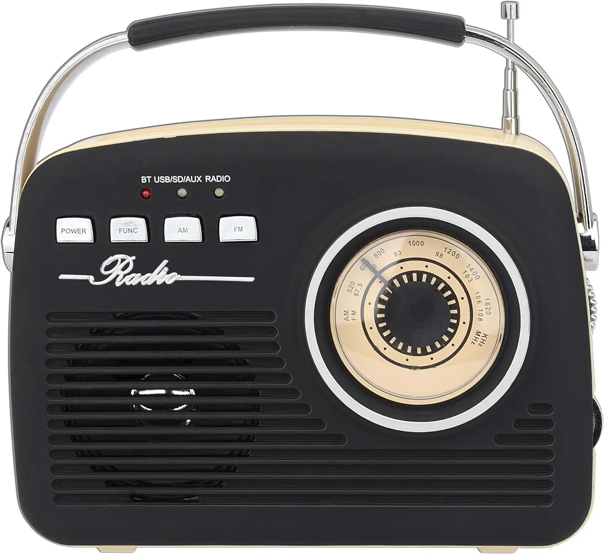 SUPERSONIC SUPERSONIC SC-1201BT BK portable speaker Bluetooth 5.2 AM/FM radio — product photo