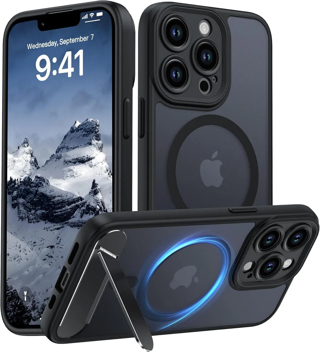 Transcend Transcend iPhone 13 Pro Case 6.1 Black Translucent Matte Kickstand MagSafe — product photo
