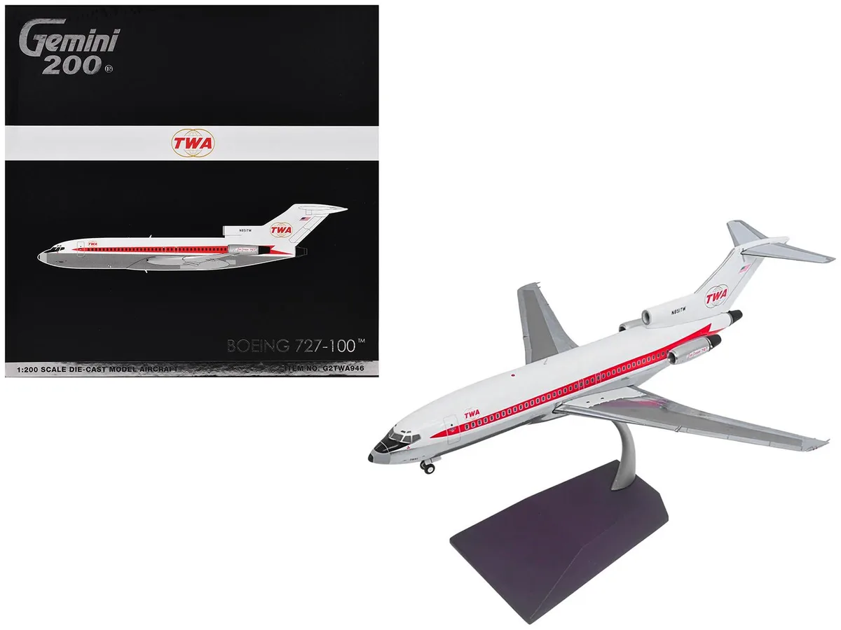 GeminiJets GeminiJets Boeing 727-100 TWA N851TW 1/200 Diecast — product photo