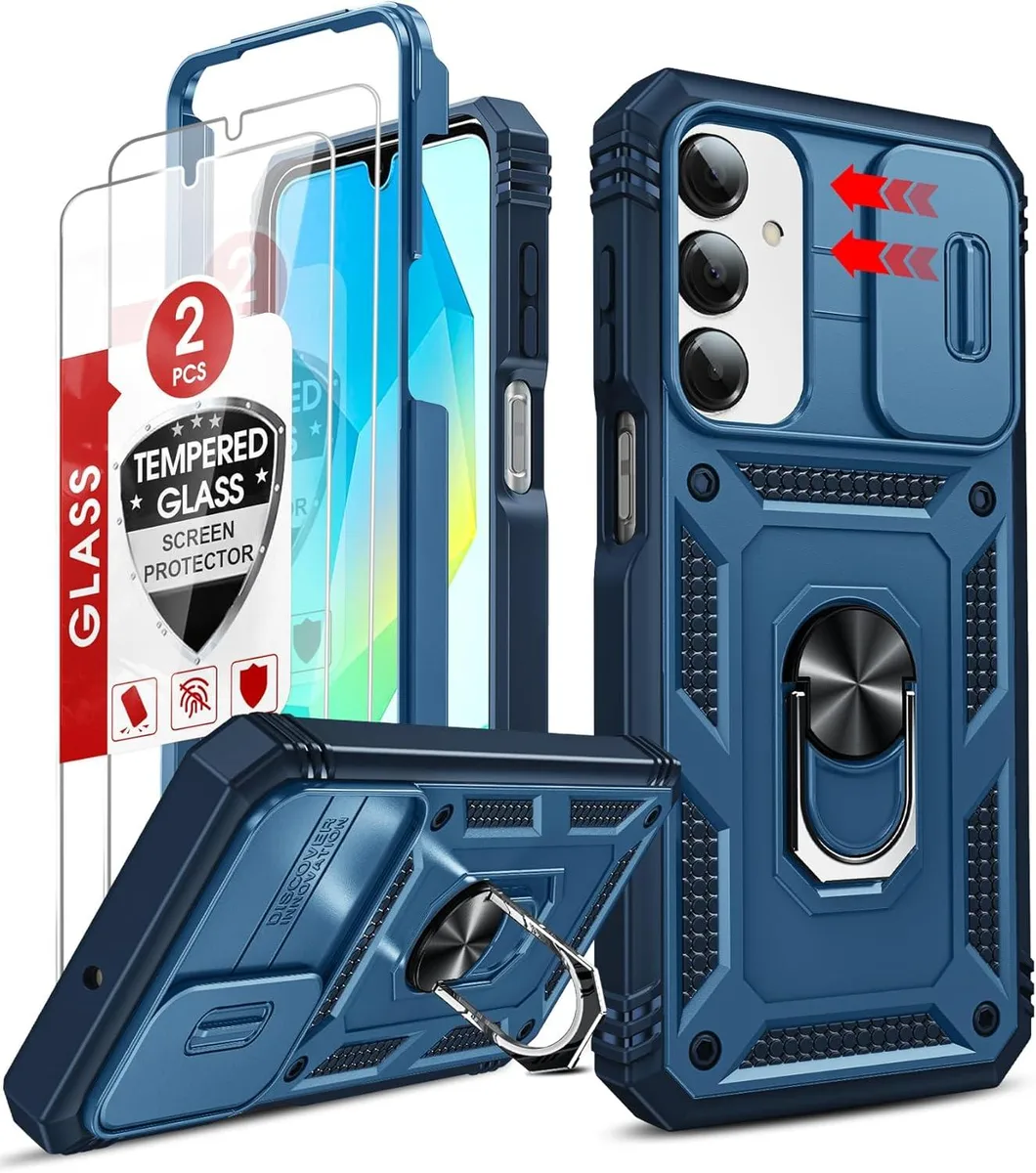 PISKEKAT PISKEKAT Galaxy A16 5G Case with Kickstand Blue — product photo