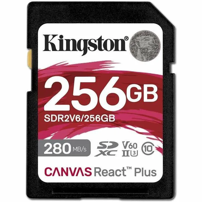 Kingston Technology Corp. Kingston Technology Corp. SDR2V6/256GB 256 GB microSDXC UHS-II U3 V60 memory card — product photo