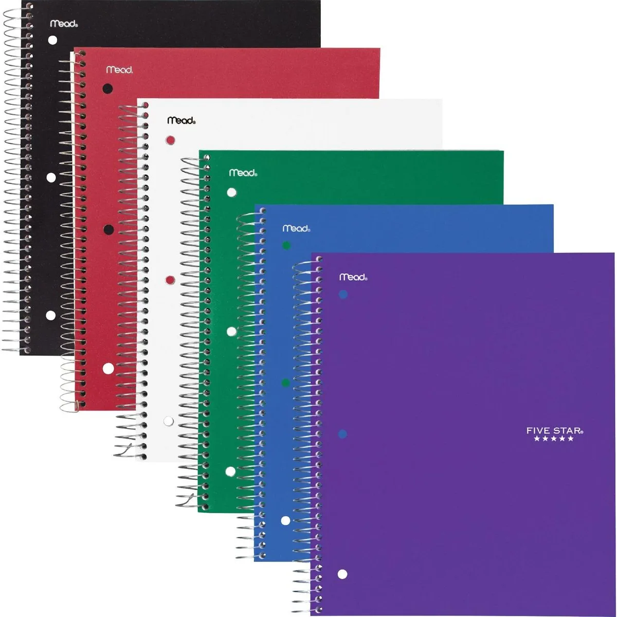 ACCO ACCO 73930 Mead Five Star 3-Subject Notebook 11 x 8.5 6 Pack — product photo