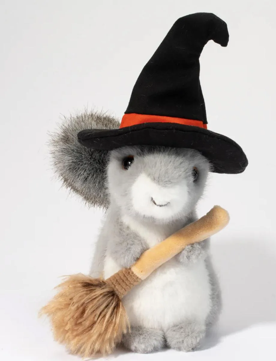 Douglas Toys Douglas Toys Gray Squirrel Witch Hat Broom Plush 8.5 — product photo