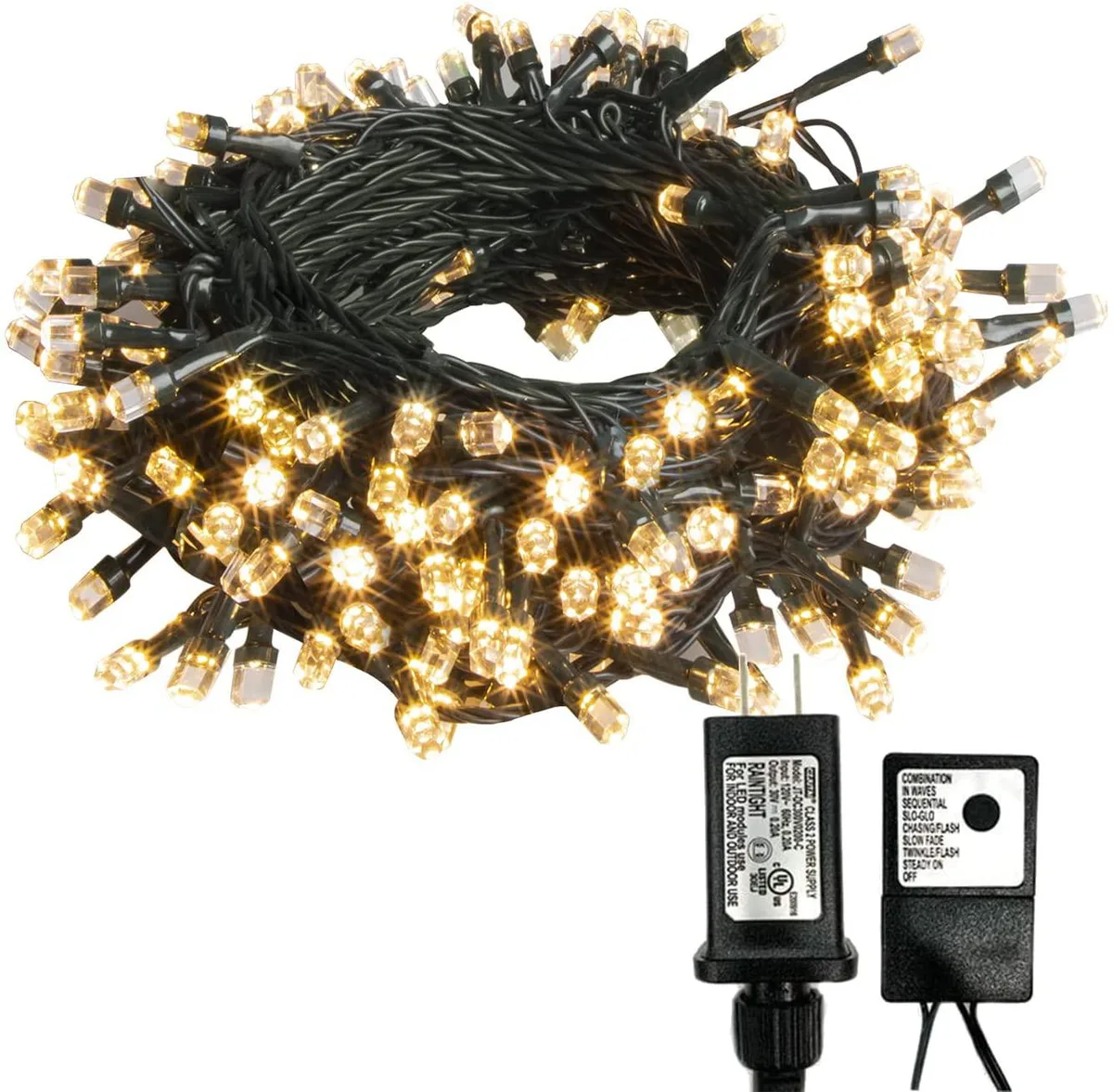 OmaiLighting OmaiLighting 82 ft 200 LED Warm White Holiday String Lights — product photo