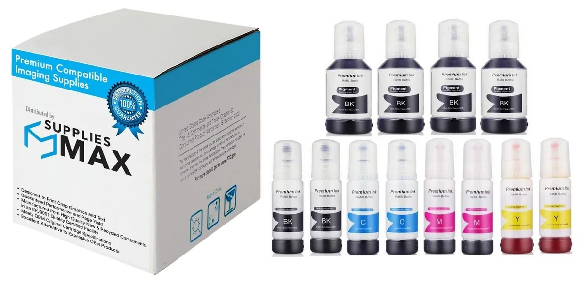 SuppliesMax SuppliesMax T512-6B2CS ink bottle combo pack 12 bottles 8000 pages — product photo