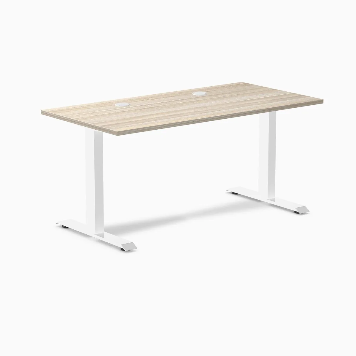Desky Desky Zero Fixed-Height Desk Classic Oak / White 59 x 29.5 in — product photo