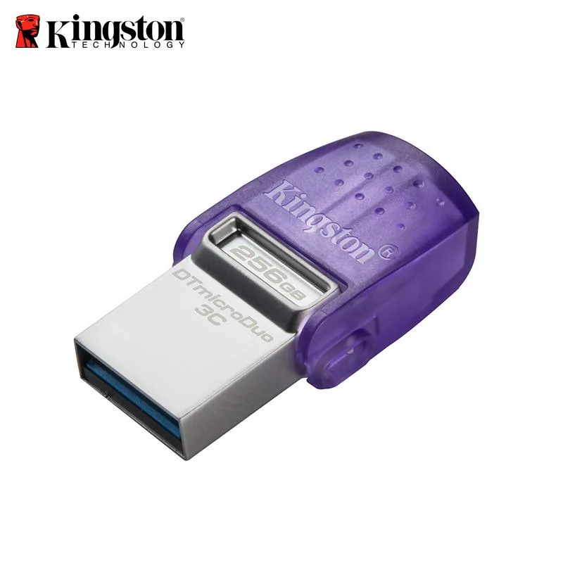 Kingston Technology Corp. Kingston DataTraveler microDuo 3C 256GB USB 3.2 Gen 2 200MB/s USB Flash Drive — product photo