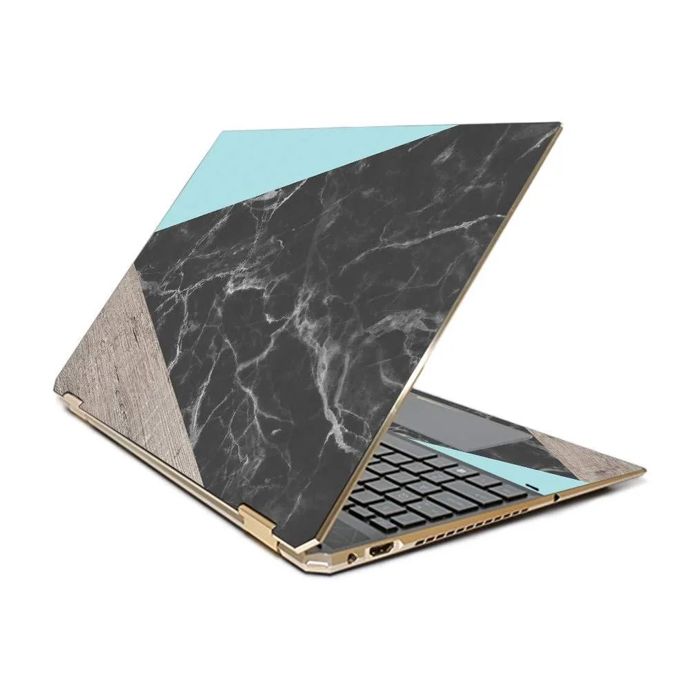 MightySkins MightySkins Skin for HP Spectre x360 15.6" Gem-Cut (2019) Wood and Marble 2 in 1 accessory — product photo