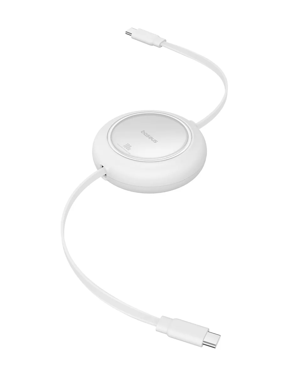  Belkin USB-C to USB-C Retractable Cable 100W 6.6ft Orange — product photo