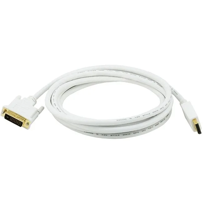 Monoprice Inc. Monoprice Inc. 6016 DisplayPort to DVI cable 10 ft 28AWG white — product photo