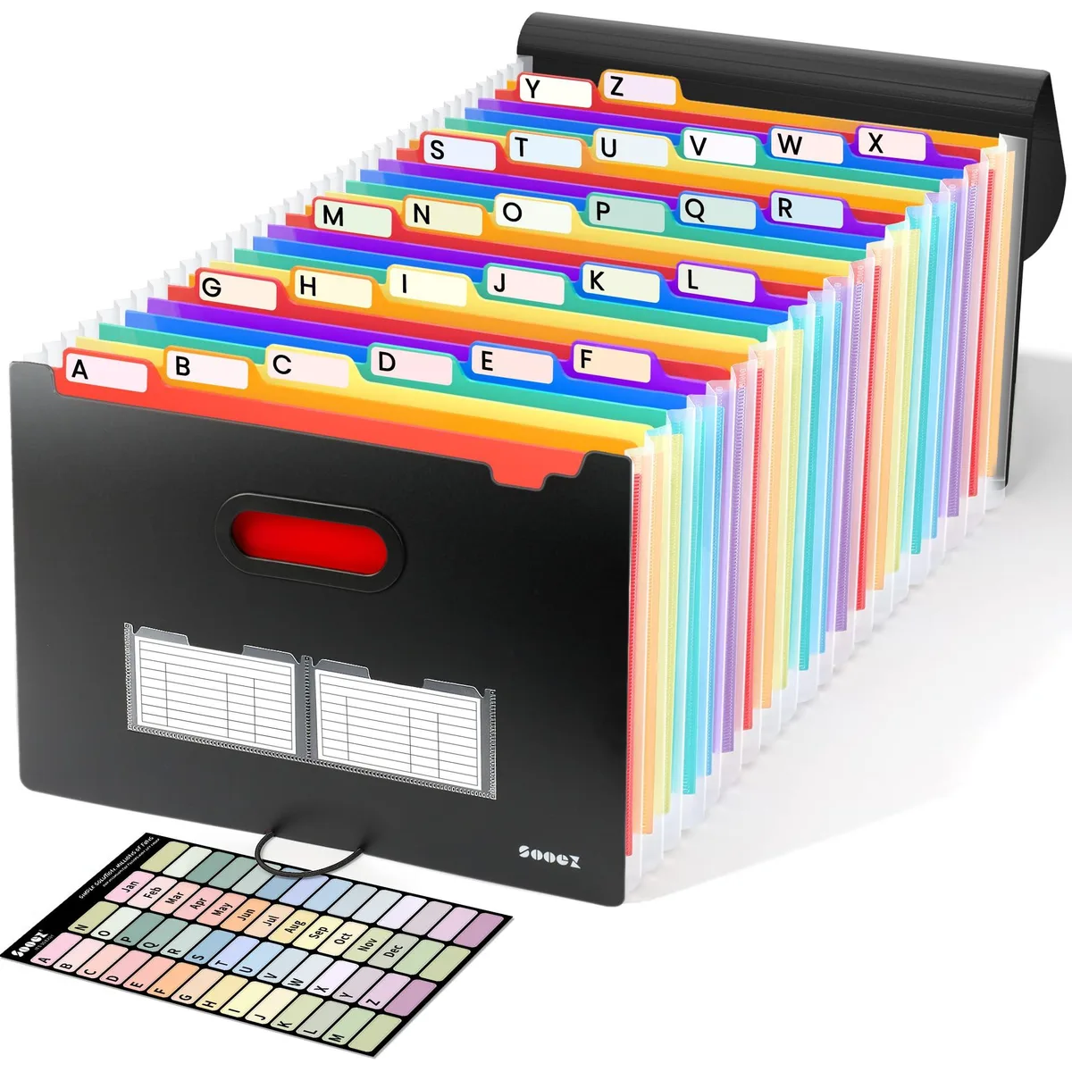  Pendaflex 26-Pocket Accordion File Organizer Black 13 x 9.4 x 28 in — product photo