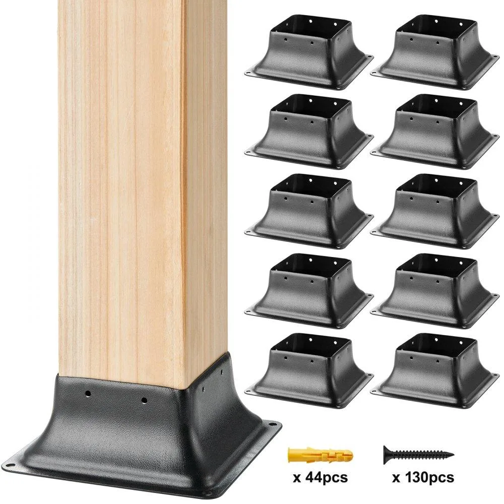 VEVOR VEVOR TTLZ-4in-10 Post Base 10-Pack 3.6in Internal 153mm 1.6mm Steel — product photo