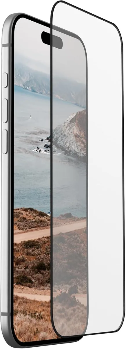 Clear tempered glass screen protector with black border for 6.5 inch display
