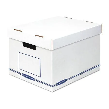 Bankers Box Bankers Box 4662401 X-Large Storage Boxes White Blue 12 Carton — product photo