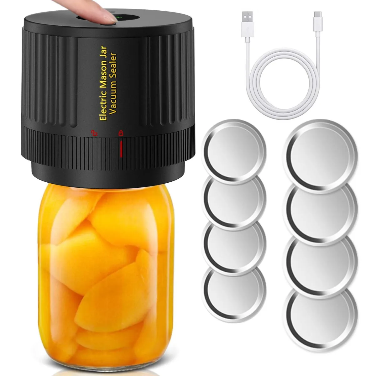  FoodSaver OXLIMKEE Mason Jar Vacuum Sealer Kit Black — product photo