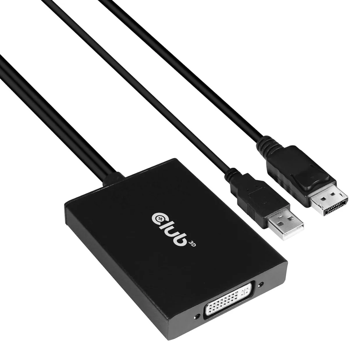 Club3D Club3D CAC-1010 DisplayPort to DVI Dual-Link Active Adapter USB-A Powered 2560x1600 60Hz — product photo