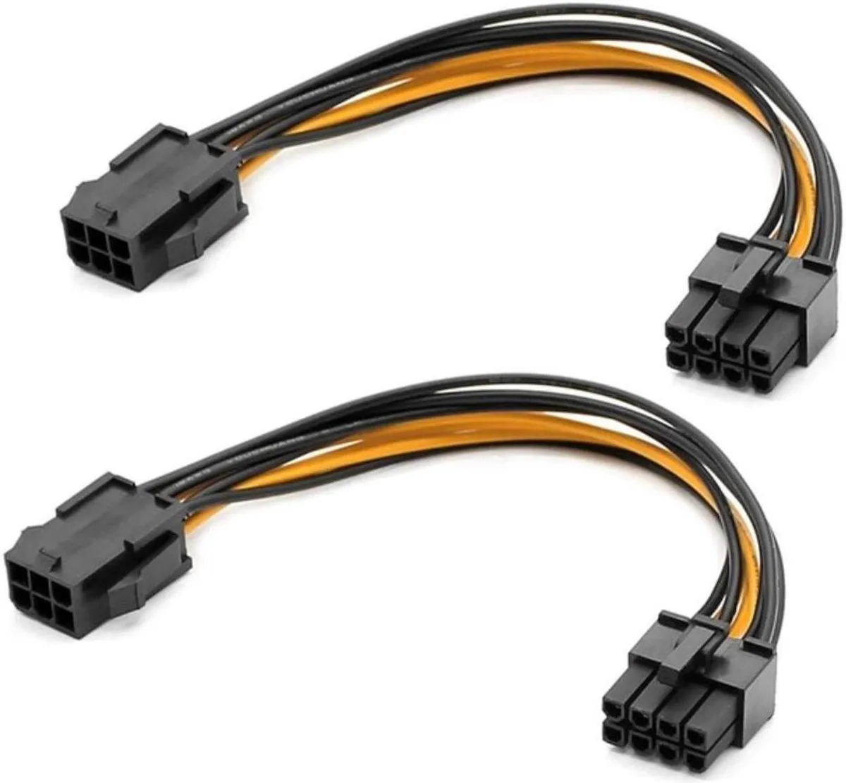 Vszerda Vszerda 6 Pin to 8 Pin PCIe Adapter Power Cable 2 Pack 7.8 Inch — product photo