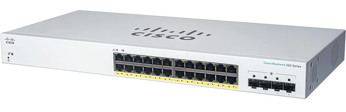 Cisco Systems, Inc. Cisco Systems, Inc. CBS220-24T-4G-NA 24-port network switch — product photo