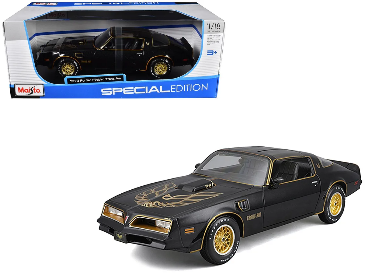 Maisto Maisto 1978 Pontiac Firebird Trans Am Black Metallic Special Edition 1/18 Diecast — product photo
