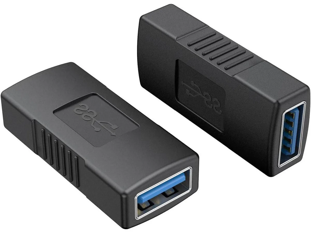 BUCIER BUCIER USB 3.0 Type A Female to Female Coupler 2 Pack Black — product photo