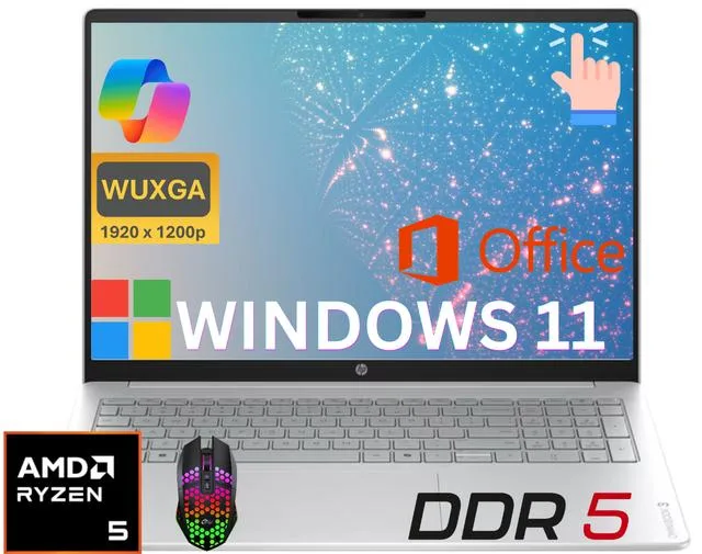 HP HP OmniBook 3 16" AMD Ryzen 5 40 8GB DDR5 256GB Touch — product photo