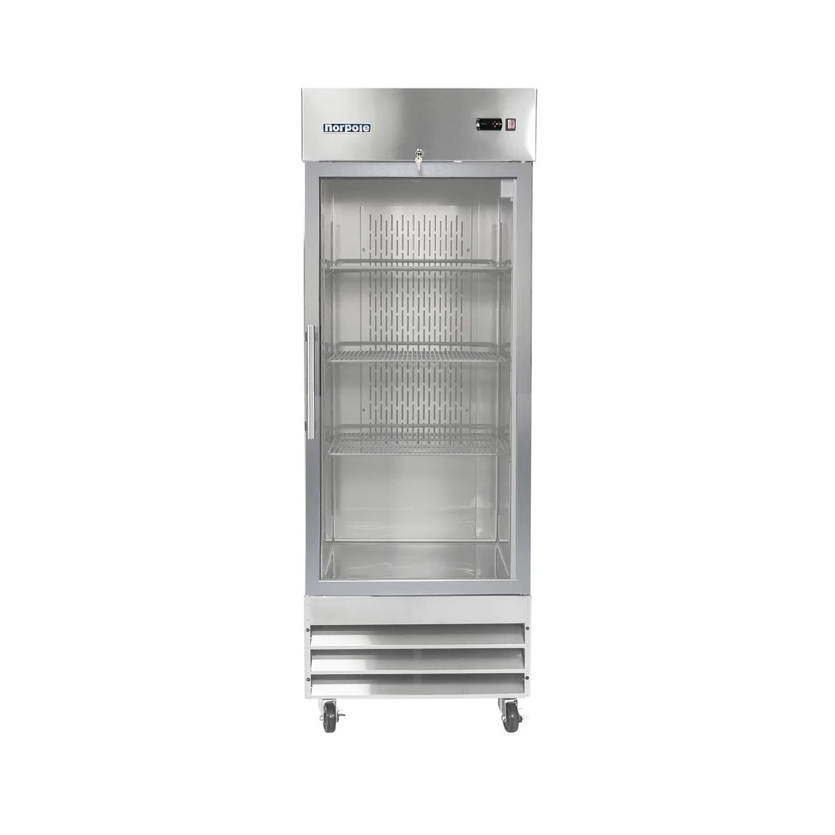 Magic Chef Magic Chef 29 in. 23 cu. ft. Single Glass Door Commercial Refrigerator Stainless Steel — product photo