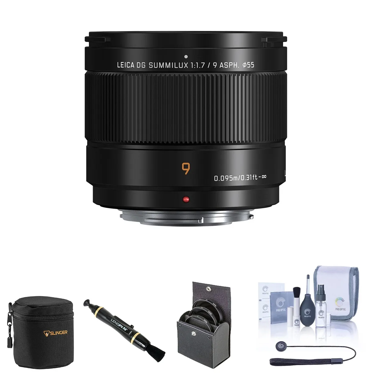 Panasonic Panasonic LUMIX G Leica DG Summilux 9mm f/1.7 Micro Four Thirds Bundle with 55mm Filter Kit — product photo