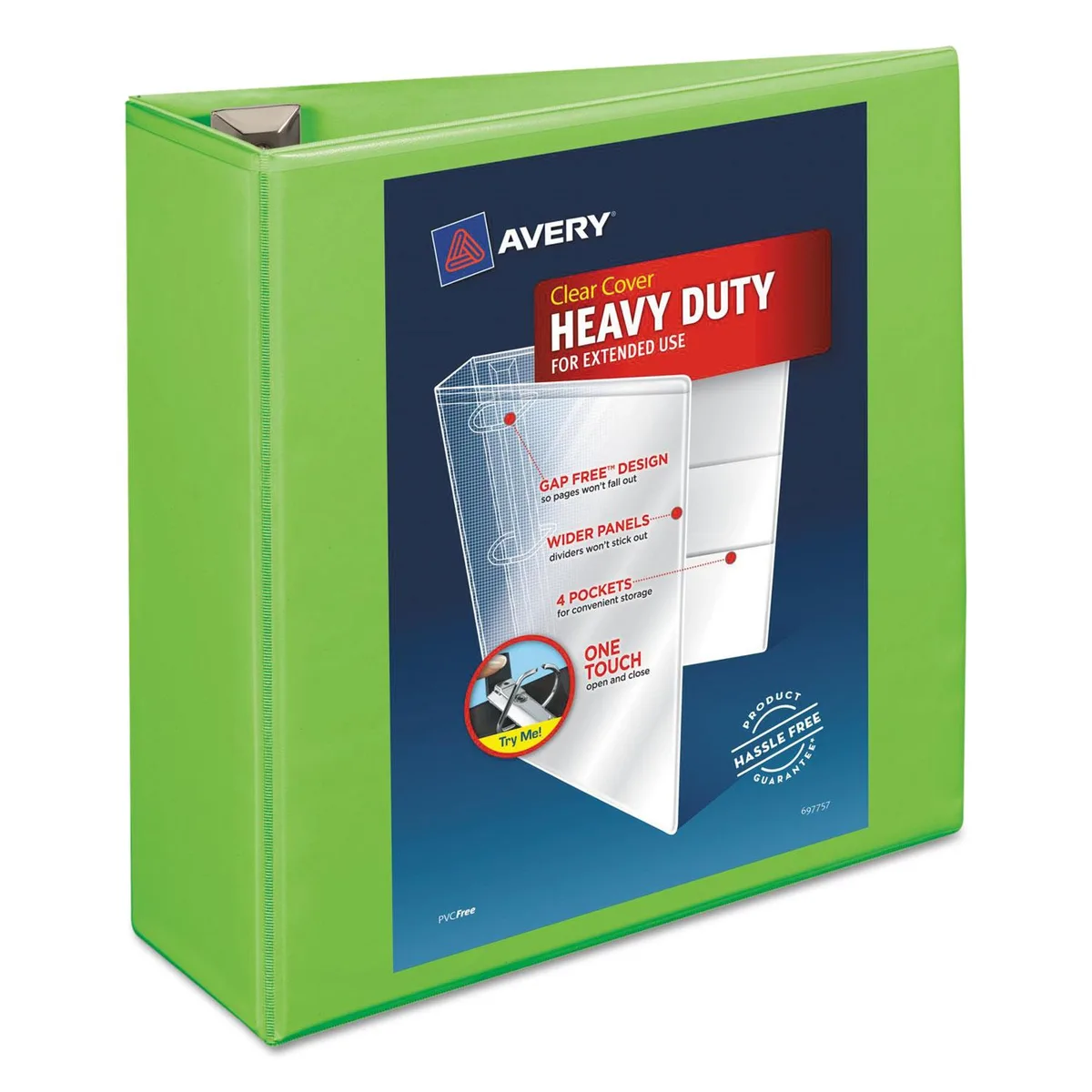 Avery Avery AVE79812 4" Heavy-Duty View Binder Chartreuse — product photo