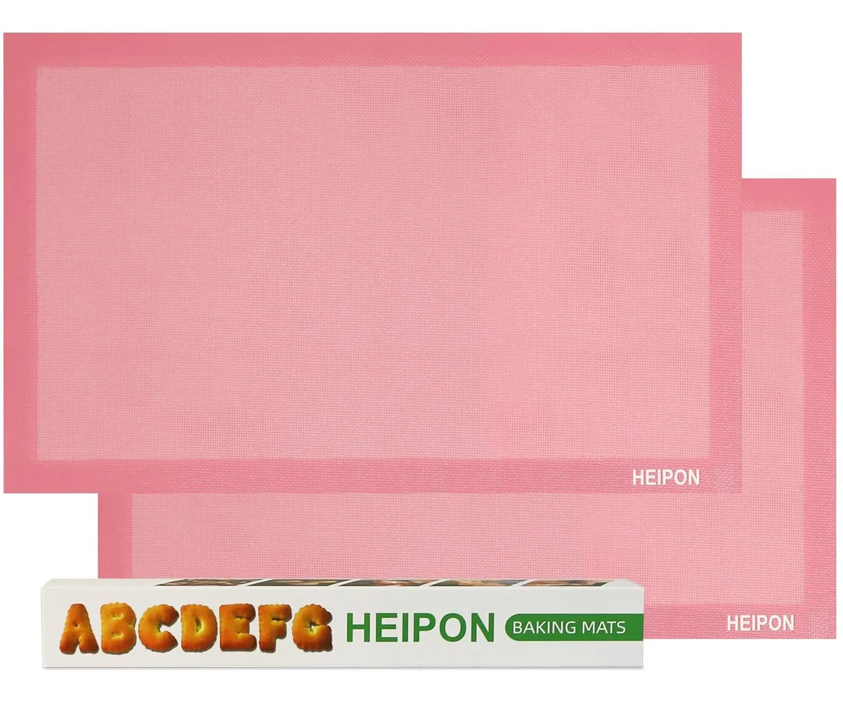  HEIPON HBD-LKZJ-2Pink Perforated Silicone Baking Mat 23.6" x 15.7" 2pcs — product photo