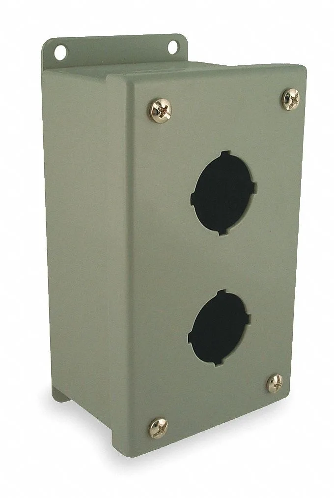 Wiegmann Wiegmann PB2 Push Button Enclosure 30mm 2-Hole Carbon Steel — product photo