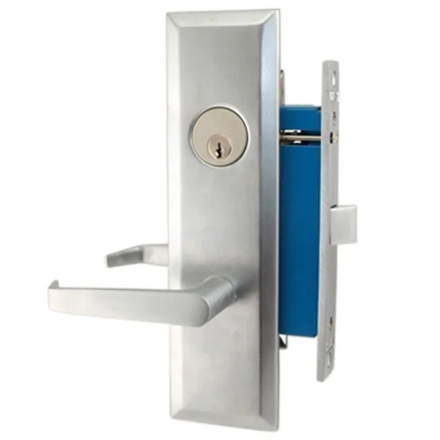 MAXTECH MAXTECH Mortise Lockset Satin Chrome 26D Left Hand Latch Only 2-1/2" Backset — product photo