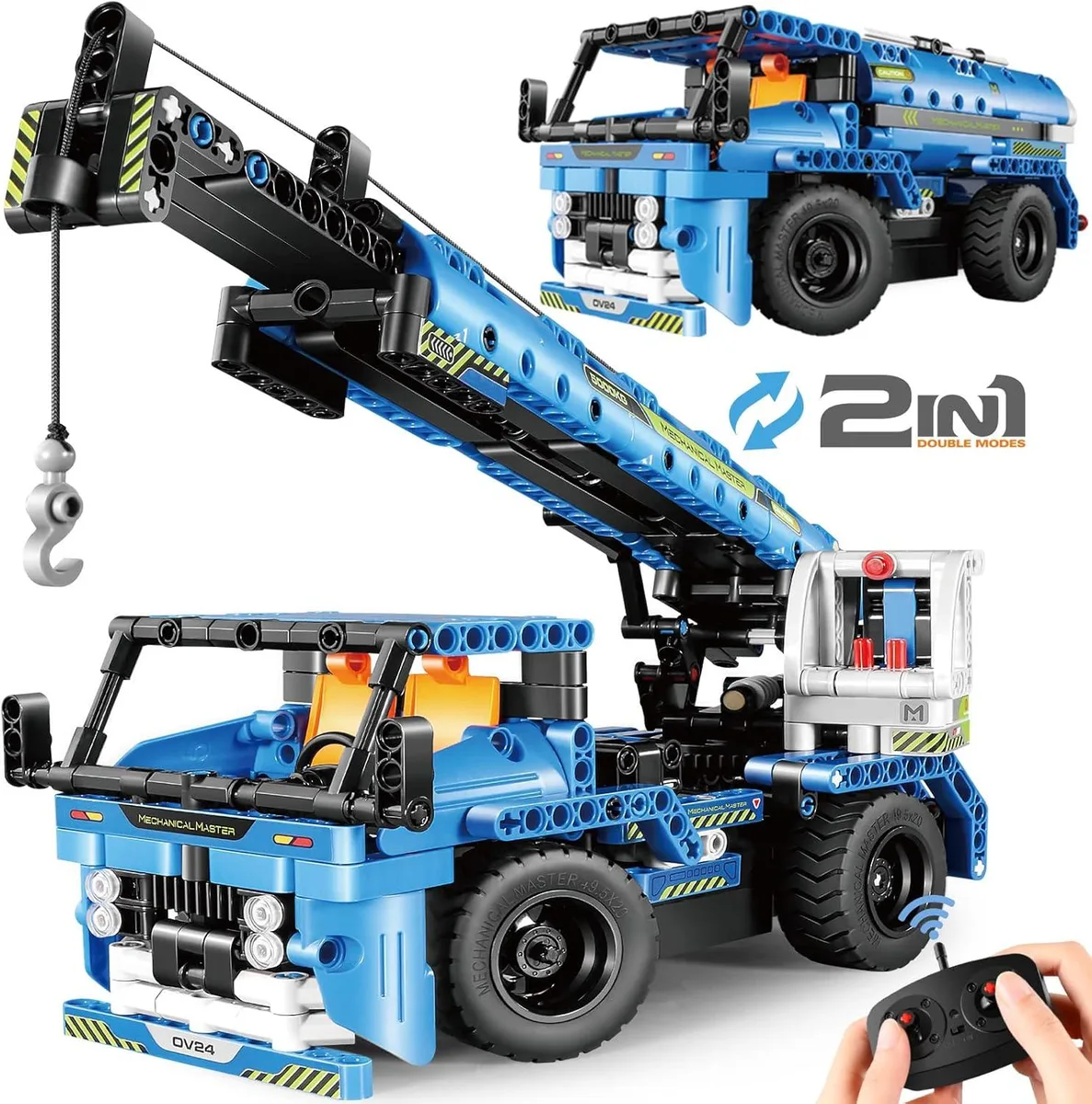 usbroway usbroway 2-in-1 RC Crane Truck Building Kit 401 pcs — product photo