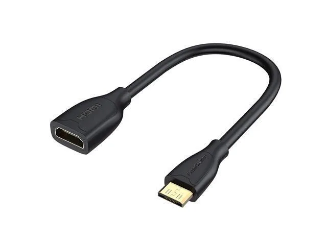 Manw Manw Mini HDMI to HDMI Cable .5ft 4K 60Hz 18Gbps 48-bit 2160p Black — product photo